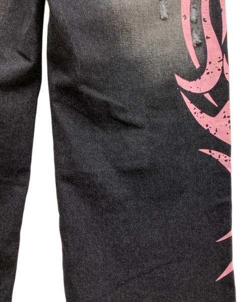 Jaded London（ジェイデッドロンドン）Jaded London (ジェイデッドロンドン) Pink Blade XL Colossus Jeans ブラック サイズ:Lの古着・服飾アイテム