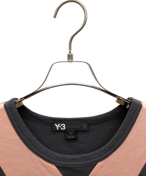 Y-3（ワイスリー）Y-3 (ワイスリー) 半袖Tシャツ グレー×ピンク サイズ:Sの古着・服飾アイテム