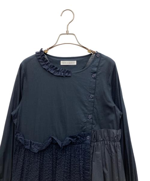 TORI-TO（トリト）TORI-TO (トリト) BEAMS BOY (ビームスボーイ) 長袖ワンピース ネイビー サイズ:36の古着・服飾アイテム