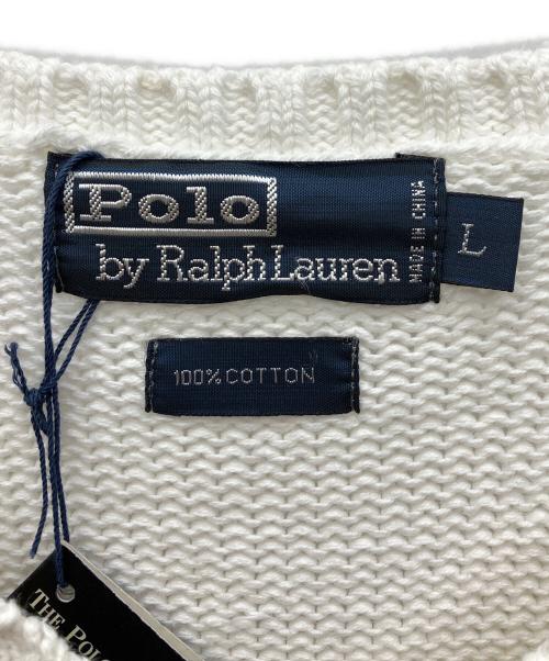 POLO RALPH LAUREN（ポロ・ラルフローレン）POLO RALPH LAUREN (ポロ・ラルフローレン) セーター ホワイト サイズ:Lの古着・服飾アイテム