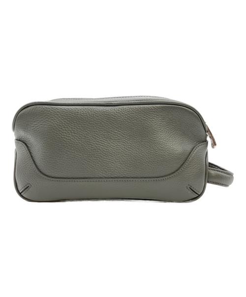 PELLE MORBIDA（ペッレモルビダ）PELLE MORBIDA (ペッレモルビダ) レザーセカンドバッグ グレーの古着・服飾アイテム