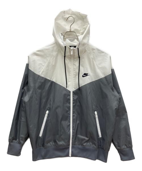 NIKE（ナイキ）NIKE (ナイキ) ナイロンジャケット ホワイト×グレー サイズ:XLの古着・服飾アイテム