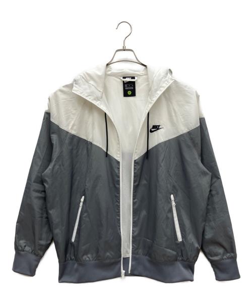 NIKE（ナイキ）NIKE (ナイキ) ナイロンジャケット ホワイト×グレー サイズ:XLの古着・服飾アイテム