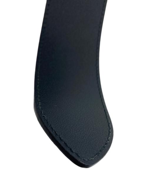 GUCCI（グッチ）GUCCI (グッチ) ダブルG シャイニーバックル ワイド ベルト ブラックの古着・服飾アイテム