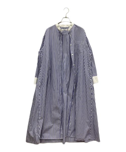 JOURNAL STANDARD relume（ジャーナルスタンダード レリューム）JOURNAL STANDARD relume (ジャーナルスタンダード レリューム) 長袖ワンピース ブルー×ホワイト サイズ:SIZE Fの古着・服飾アイテム