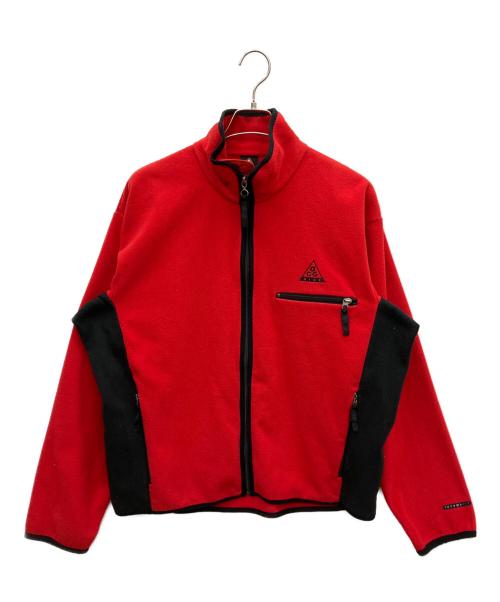 NIKE ACG（ナイキエーシージー）NIKE ACG (ナイキエーシージー) フリースジャケット レッド×ブラック サイズ:SIZE Lの古着・服飾アイテム