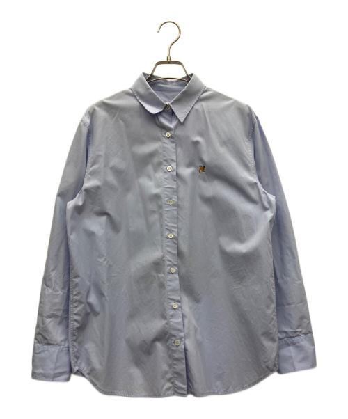 maison kitsune（メゾンキツネ）maison kitsune (メゾンキツネ) 長袖シャツ ブルー サイズ:36の古着・服飾アイテム
