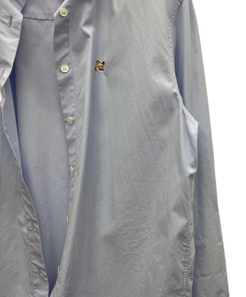 maison kitsune（メゾンキツネ）maison kitsune (メゾンキツネ) 長袖シャツ ブルー サイズ:36の古着・服飾アイテム