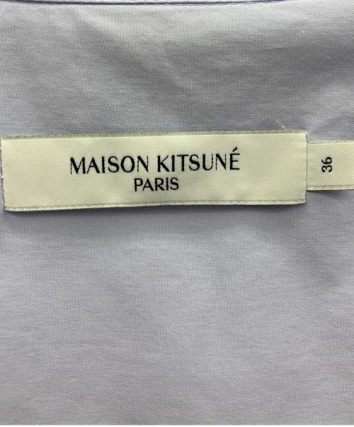 maison kitsune（メゾンキツネ）maison kitsune (メゾンキツネ) 長袖シャツ ブルー サイズ:36の古着・服飾アイテム