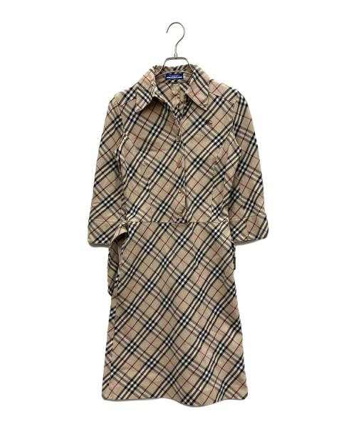 BURBERRY BLUE LABEL（バーバリー ブルー レーベル）BURBERRY BLUE LABEL (バーバリー ブルー レーベル) 長袖ワンピース ベージュ サイズ:36の古着・服飾アイテム