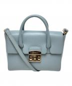 FURLAフルラ）の古着「メトロポリスサッチェルバッグ」｜ブルー