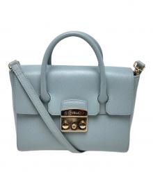 FURLA（フルラ）の古着「メトロポリスサッチェルバッグ」｜ブルー