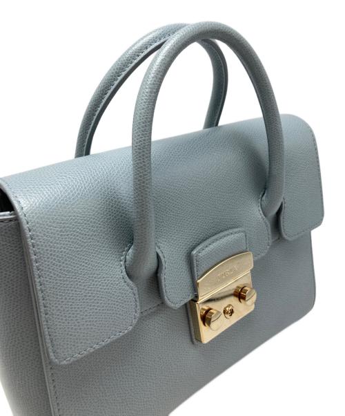 FURLA（フルラ）FURLA (フルラ) メトロポリスサッチェルバッグ ブルーの古着・服飾アイテム