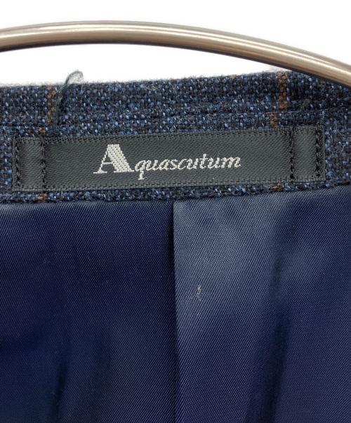 Aquascutum（アクアスキュータム）Aquascutum (アクアスキュータム) ウール テーラードジャケット ネイビー サイズ:100BB5の古着・服飾アイテム