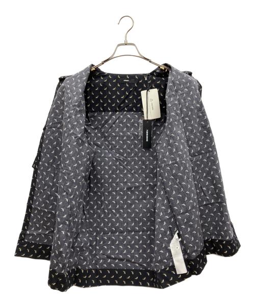 DIESEL（ディーゼル）DIESEL (ディーゼル) 半袖シャツ ブラック×イエロー サイズ:L 未使用品の古着・服飾アイテム