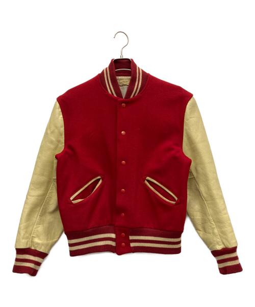 Whiting（ホワイティング）Whiting (ホワイティング) 50'sスタジャン レッド×ホワイト サイズ:44の古着・服飾アイテム