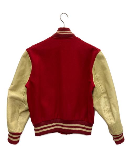 Whiting（ホワイティング）Whiting (ホワイティング) 50'sスタジャン レッド×ホワイト サイズ:44の古着・服飾アイテム