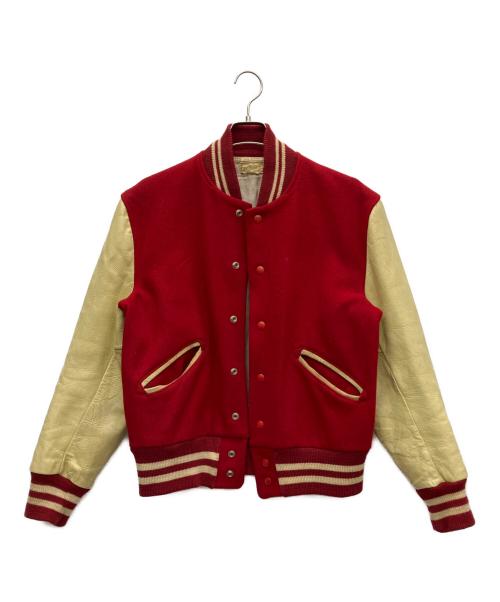 Whiting（ホワイティング）Whiting (ホワイティング) 50'sスタジャン レッド×ホワイト サイズ:44の古着・服飾アイテム
