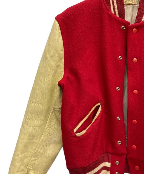 Whiting（ホワイティング）Whiting (ホワイティング) 50'sスタジャン レッド×ホワイト サイズ:44の古着・服飾アイテム