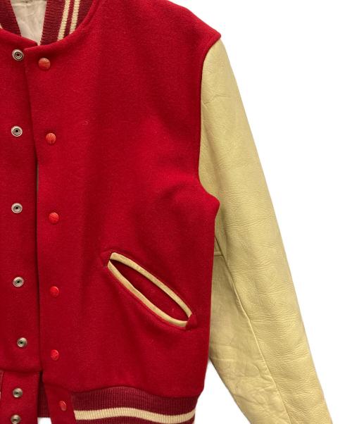 Whiting（ホワイティング）Whiting (ホワイティング) 50'sスタジャン レッド×ホワイト サイズ:44の古着・服飾アイテム