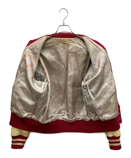 Whiting（ホワイティング）Whiting (ホワイティング) 50'sスタジャン レッド×ホワイト サイズ:44の古着・服飾アイテム