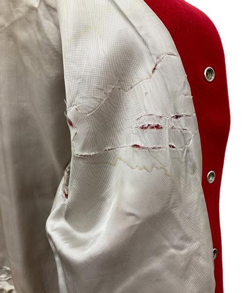 Whiting（ホワイティング）Whiting (ホワイティング) 50'sスタジャン レッド×ホワイト サイズ:44の古着・服飾アイテム