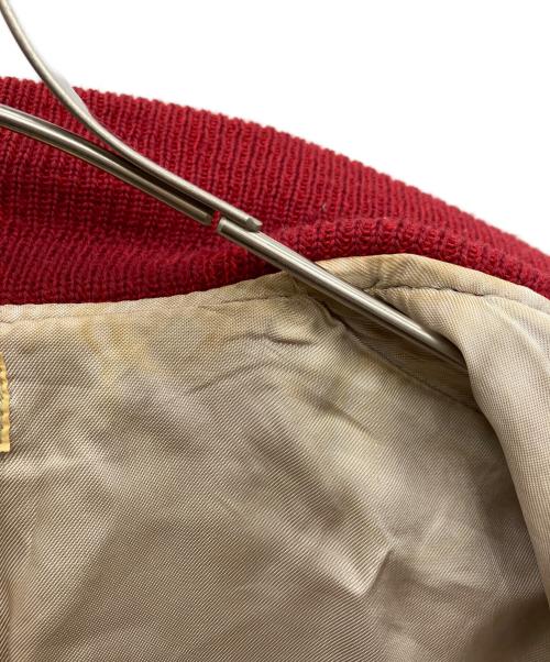 Whiting（ホワイティング）Whiting (ホワイティング) 50'sスタジャン レッド×ホワイト サイズ:44の古着・服飾アイテム