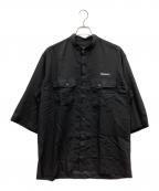 VERSACE JEANS COUTUREヴェルサーチ ジーンズクチュール）の古着「半袖シャツ」｜ブラック
