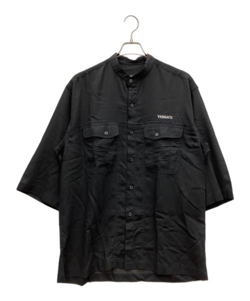 VERSACE JEANS COUTURE（ヴェルサーチ ジーンズクチュール）VERSACE JEANS COUTURE (ヴェルサーチ ジーンズクチュール) 半袖シャツ ブラック サイズ:表記無しの古着・服飾アイテム