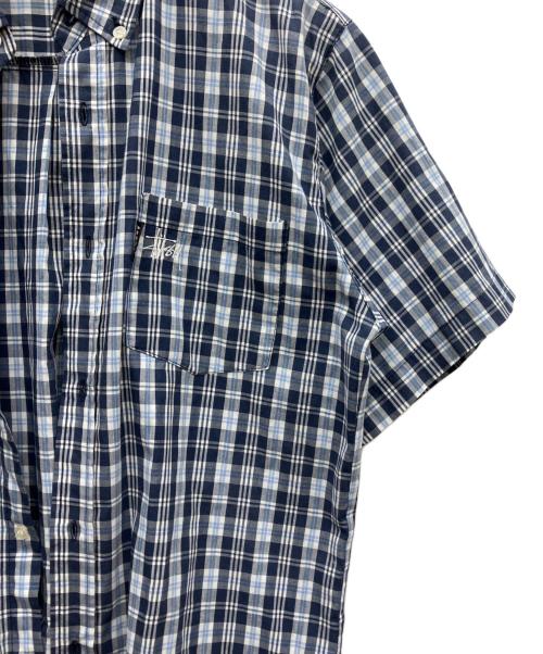 stussy（ステューシー）stussy (ステューシー) 半袖シャツ ブルー サイズ:Lの古着・服飾アイテム