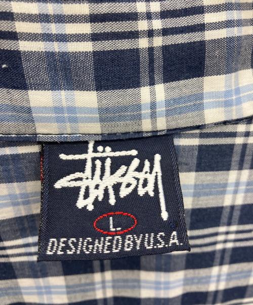 stussy（ステューシー）stussy (ステューシー) 半袖シャツ ブルー サイズ:Lの古着・服飾アイテム