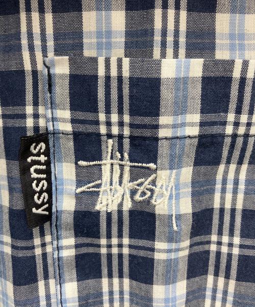 stussy（ステューシー）stussy (ステューシー) 半袖シャツ ブルー サイズ:Lの古着・服飾アイテム