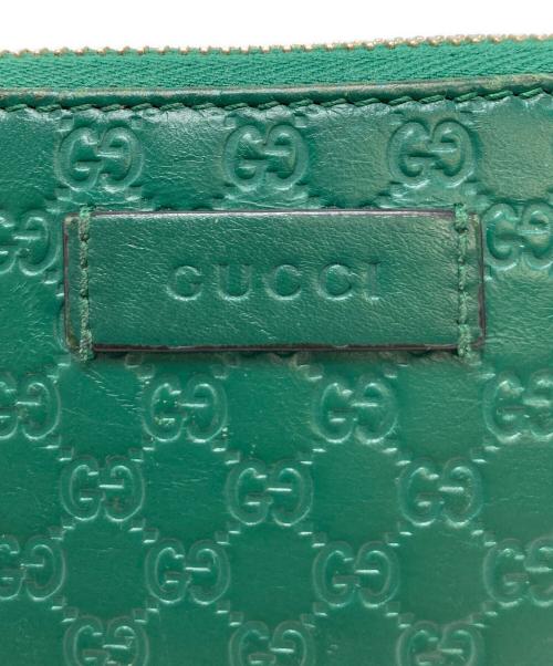 GUCCI（グッチ）GUCCI (グッチ) マイクログッチシマ レザー コインケース グリーンの古着・服飾アイテム