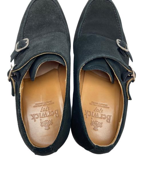 berwick（バーウィック）berwick (バーウィック) ダブルモンクストラップ ブラック サイズ:SIZE 25.5cm(UK 6 1/2)の古着・服飾アイテム