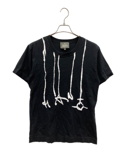 Vivienne Westwood man（ヴィヴィアン ウェストウッド マン）Vivienne Westwood man (ヴィヴィアン ウェストウッド マン) プリントTシャツ ブラック サイズ:SIZE L (44)の古着・服飾アイテム