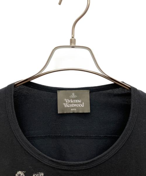 Vivienne Westwood man（ヴィヴィアン ウェストウッド マン）Vivienne Westwood man (ヴィヴィアン ウェストウッド マン) プリントTシャツ ブラック サイズ:SIZE Fの古着・服飾アイテム