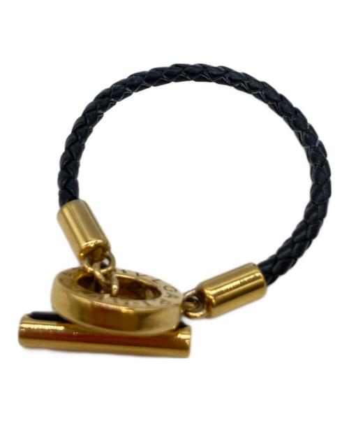 BVLGARI（ブルガリ）BVLGARI (ブルガリ) 編み込みブレスレット ゴールド×ブラックの古着・服飾アイテム