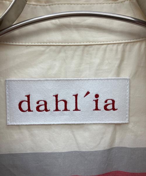 dahl'ia（ダリア）dahl'ia (ダリア) 長袖ワンピース ホワイト×レッド サイズ:Fの古着・服飾アイテム