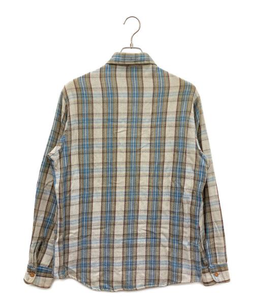 big mac（ビッグマック）BIG MAC (ビッグマック) ネルシャツ ホワイト×ブルー サイズ:SIZE Mの古着・服飾アイテム
