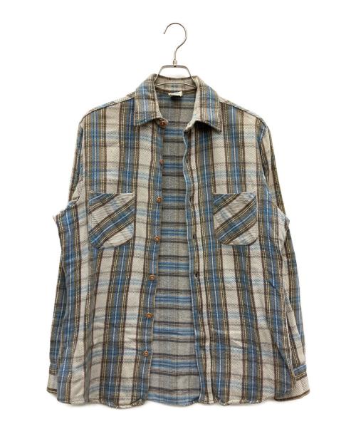 big mac（ビッグマック）BIG MAC (ビッグマック) ネルシャツ ホワイト×ブルー サイズ:SIZE Mの古着・服飾アイテム