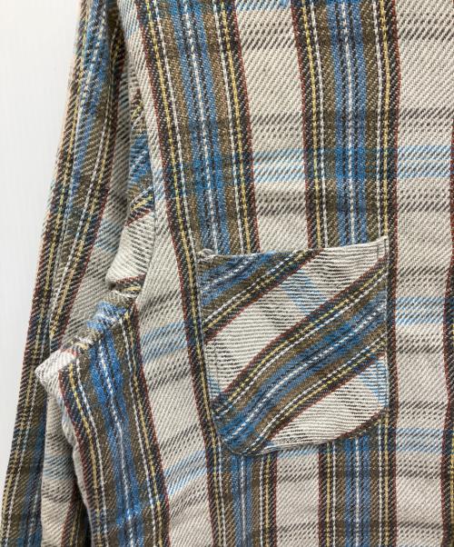 big mac（ビッグマック）BIG MAC (ビッグマック) ネルシャツ ホワイト×ブルー サイズ:SIZE Mの古着・服飾アイテム