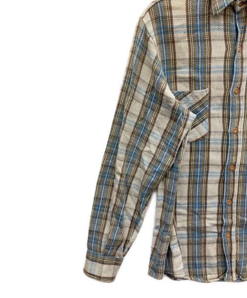 big mac（ビッグマック）BIG MAC (ビッグマック) ネルシャツ ホワイト×ブルー サイズ:SIZE Mの古着・服飾アイテム