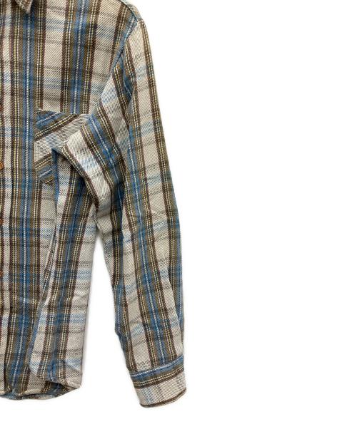 big mac（ビッグマック）BIG MAC (ビッグマック) ネルシャツ ホワイト×ブルー サイズ:SIZE Mの古着・服飾アイテム