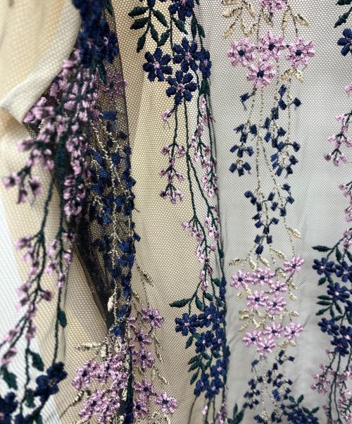 MURRAL（ミューラル）MURRAL (ミューラル) 長袖ブラウス ベージュ×ブラック サイズ:SIZE 36の古着・服飾アイテム