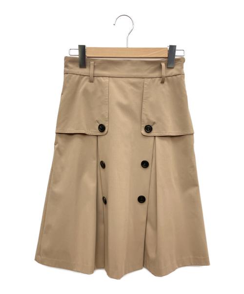 BLUE LABEL CRESTBRIDGE（ブルーレーベルクレストブリッジ）BLUE LABEL CRESTBRIDGE (ブルーレーベルクレストブリッジ) ひざ丈スカート ベージュ サイズ:SIZE 38の古着・服飾アイテム