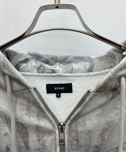BEAMS（ビームス）BEAMS (ビームス) ジップパーカー グレー×ホワイト サイズ:SIZE Sの古着・服飾アイテム