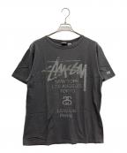 stussy×Championステューシー×チャンピオン）の古着「半袖カットソー」｜ブラック