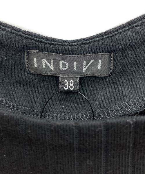 INDIVI（インディヴィ）INDIVI (インディヴィ) セットアップコットンリブスカート ブラック サイズ:38 未使用品の古着・服飾アイテム
