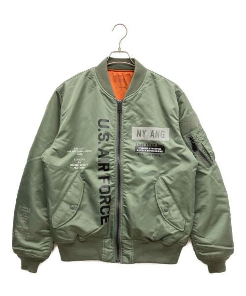 AVIREX（アヴィレックス）AVIREX (アヴィレックス) リフレクトステンシルMA-1ジャケット カーキ サイズ:SIZE 2XLの古着・服飾アイテム