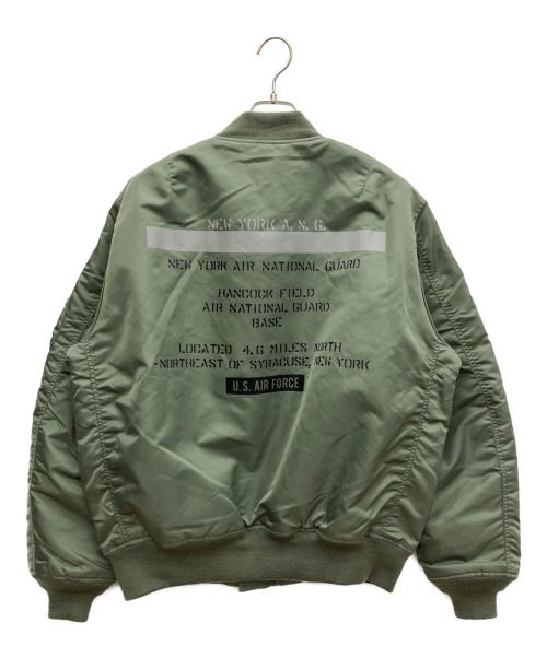 AVIREX（アヴィレックス）AVIREX (アヴィレックス) リフレクトステンシルMA-1ジャケット カーキ サイズ:SIZE 2XLの古着・服飾アイテム